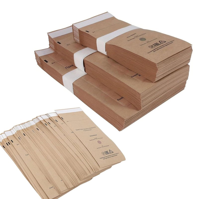 Misforu Store 100PCS 2.9x5.9" Self-Sealing Cleaning Pouches,Dry Heat Autoclave Kraft Paper Cleaning Bags for Dentist Tools and Nail Art Supplies (100PCS 2.9x5.9") - Image 1